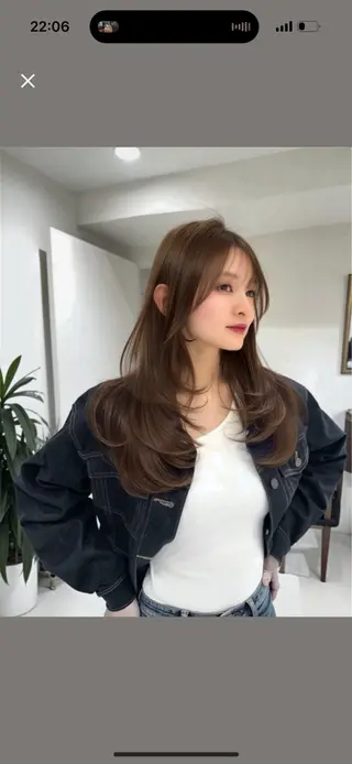 セミロング 🎀 うる艶透明感 カラー / 錦糸町のヘアスタイル