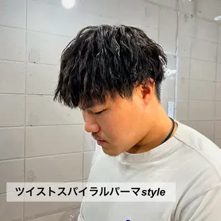 ショート メンズ 天王寺/メンズパーマ /フェード/河本かほのヘアスタイル