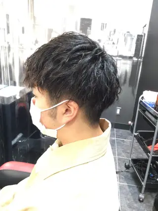 ショート パーマ メンズ Annon プライベートサロンのヘアスタイル