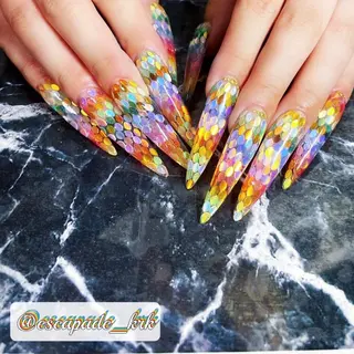 ロング ネイル クロキ 。のネイルデザイン