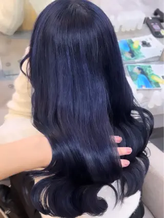 セミロング カラー Maho ブリーチモデル募集中のヘアスタイル