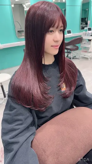 ロング カラー AIR-GINZA tower所属・藤岡杏華 /垢抜け✂︎のヘアスタイル