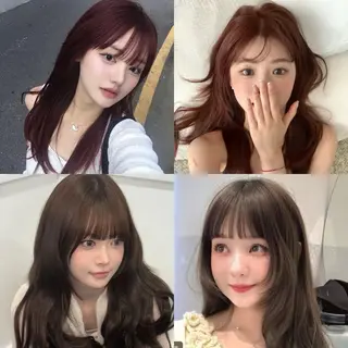 カラー マイ/カットモデル /暖色カラーのヘアスタイル