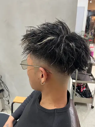 ショート パーマ メンズ 高島 凜のヘアスタイル