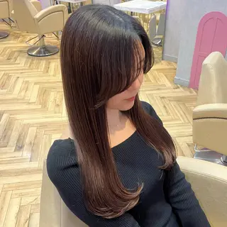 ロング 韓国🎀レイヤー/艶 髪/縮毛矯正/ユリナのヘアスタイル