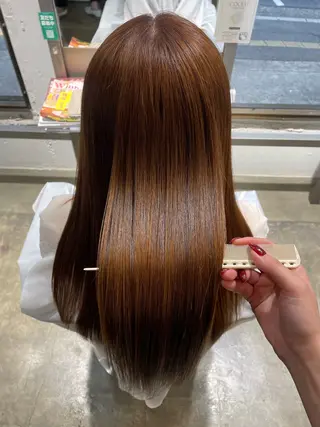 ロング 𝙃𝘼𝙍𝙐🎀 韓国×エクステのヘアスタイル