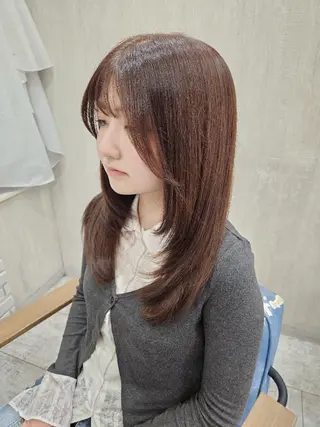 セミロング カラー レイヤーカット/ 髪質改善/代表西村のヘアスタイル