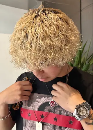 パーマ メンズ メンズ専門/パーマ 特化/栄/北出瑞貴のヘアスタイル