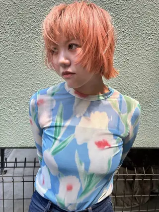 ミディアム BROUN®所属・江坂カットモデル nacaのヘアスタイル