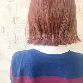 ミディアム カラー オリーブ/アッシュ やわらか透明感カラーのヘアスタイル