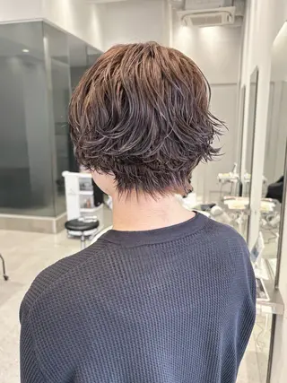 ショート パーマ すぎもと さき⚡️ 朝ラク･*パーマのヘアスタイル