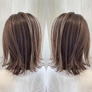 ミディアム カラー 河合秀明/ショート /ボブ/レイヤーのヘアスタイル