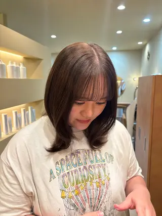 ミディアム 金木 凜花のヘアスタイル