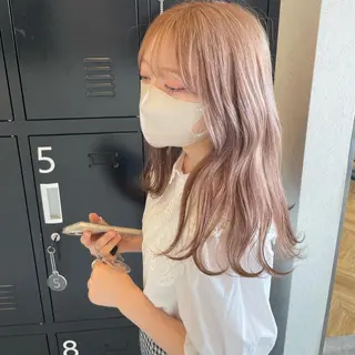 セミロング カラー 田中   麗彩也のヘアスタイル