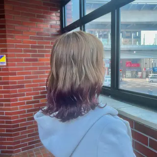 セミロング カラー 【艶髪】💐韓国風× 透明感💐深江裕稀のヘアスタイル