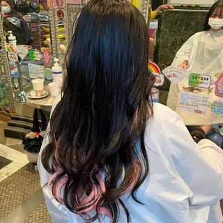 ロング ヘアアレンジ Hair salon TOMMY所属・♮やっしー♮ 🌈派手髪🌈のヘアスタイル