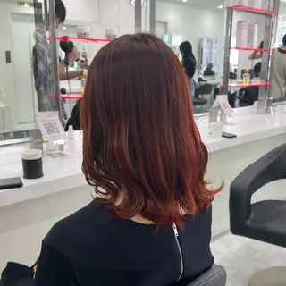 セミロング カラー ブリーチなし透明感 💗RYOTAのヘアスタイル