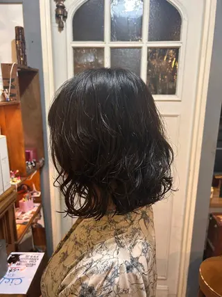 ショート パーマ 清水千優/パーマ/透 明感カラー/メンズのヘアスタイル