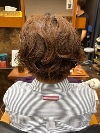 ショート パーマ 落合 ちりのヘアスタイル