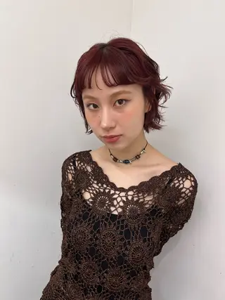 ショート カラー riri 🎀ナチュラル/縮毛のヘアスタイル