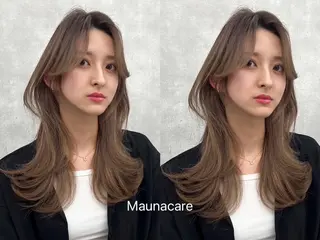 ロング カラー レイヤー/艶カラー /韓国ヘア/高松のヘアスタイル