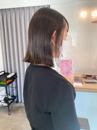 ミディアム カラー 板谷みさき /艶ボブ/藤沢美容室のヘアスタイル