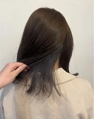 セミロング カラー 小沼采唯👧🏼 海好きオヌちゃんのヘアスタイル