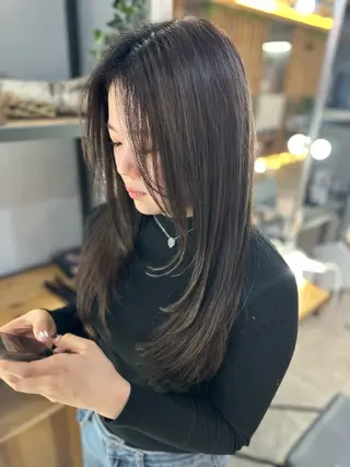 ロング カラー 溜 一太のヘアスタイル