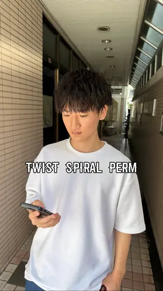 ショート パーマ メンズ パーマ職人 渡邊　優雅のヘアスタイル