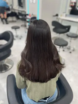 セミロング カラー ヘアアレンジ Ella所属・nana【艶髪】/ レイヤー/縮毛矯正のヘアスタイル