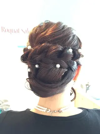 ミディアム セミロング ロング ヘアアレンジ ヘアメ/着付け 清水玲歌のヘアスタイル