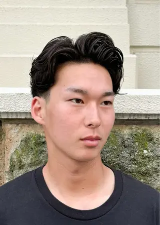 ショート パーマ メンズ DAD　BARBERSHOP所属・三宮メンズカット ヨシイッキのヘアスタイル