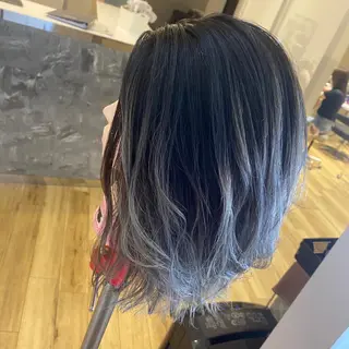 ミディアム カラー salowin梅田茶屋町suite所属・ハイトーンヘア/ 島崎　タクミのヘアスタイル