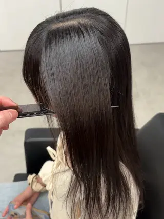 セミロング 神戸で縮毛矯正/髪質 改善/お任せくださいのヘアスタイル