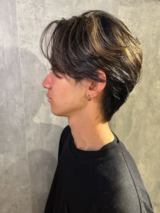 ショート パーマ メンズ become men's hair 名駅店所属・名駅/フェザーパーマ 韓国ヘア/森岡のヘアスタイル