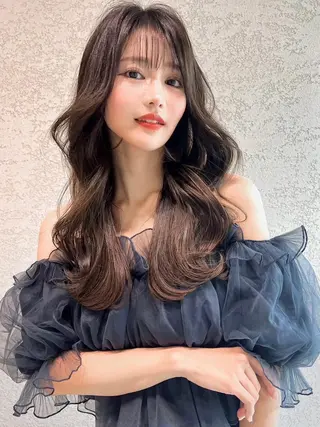 ロング カラー レイヤーカット/ 顔周り 五島巨幹のヘアスタイル