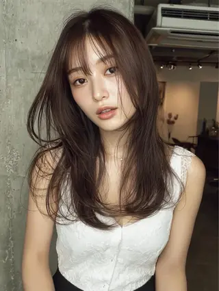 セミロング カラー 似合わせ美髪ヘア✨ 天王寺．阿倍野🌈のヘアスタイル