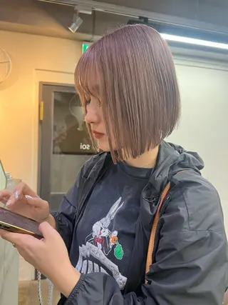 ショート 東のりか/ハイトーン ブリーチカラー/ボブのヘアスタイル