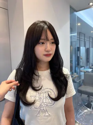 セミロング 透明感/韓国ヘア/ miyu 🎀のヘアスタイル