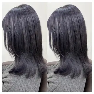 ミディアム カラー 村山 茉衣のヘアスタイル