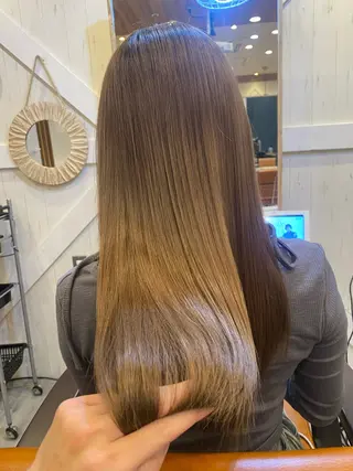 ロング 40代以上限定 縮毛矯正モデル募集のヘアスタイル