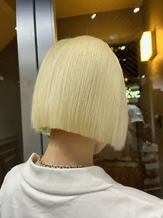 ショート ハイトーンNo.1✨ パーマ✨イマイタツヤのヘアスタイル