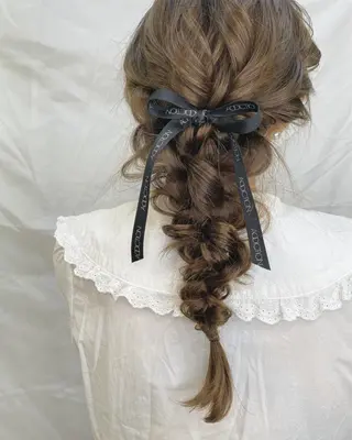 セミロング カラー ヘアアレンジ マツエク・マツパ アイブロウ Noah's　Ark所属・透明感カラー🫧ヘア セット🫧松本菜月の眉毛・アイブロウイメージ