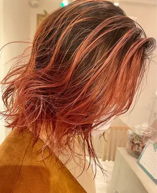 ミディアム カラー ヘアアレンジ newi 川崎店のヘアスタイル