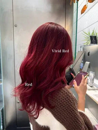 セミロング カラー mao/天神ブリーチ ハイトーンカラーのヘアスタイル