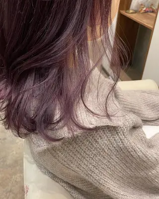 セミロング カラー 【完全個室】髪質改善 暖色カラー/山崎唯奈のヘアスタイル