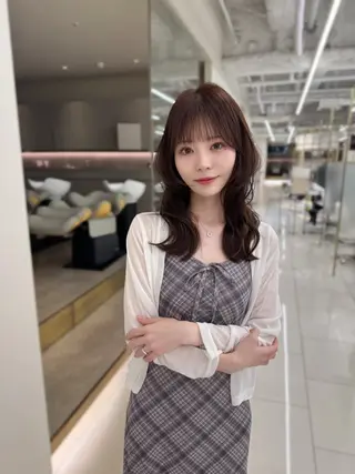 セミロング カラー COA GINZA 空也/前髪/顔まわりのヘアスタイル