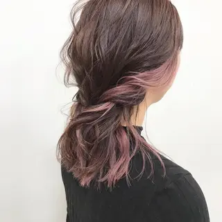 セミロング カラー ヘアアレンジ NUU所属・滝島 真帆のヘアスタイル