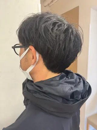 ショート メンズ パーマ/ハイトーン /吉田眞のヘアスタイル