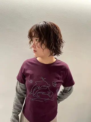 ショート パーマ Nary裏寺所属・Yuuna 京都美容室のヘアスタイル